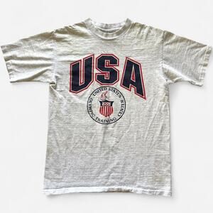 80s Olympic USA grey vintage tee